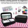 Handheld sewing machine, beginner's sewing kit with storage, two power supply modes, electric switch, simple operation, portable mini sewing machine, beginner's sewing machine - 3