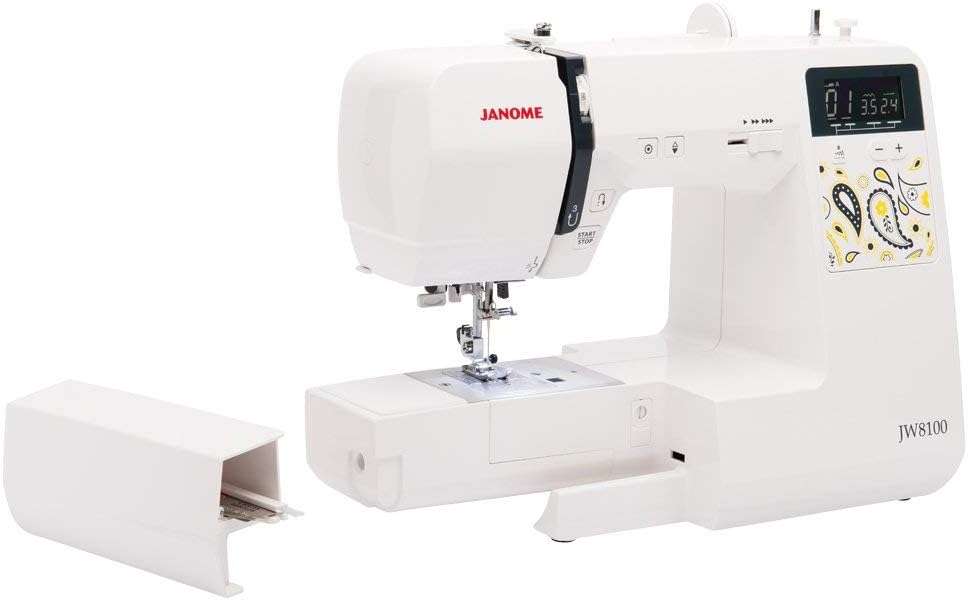 Janome JW8100 Fully-Featured Computerized Sewing Machine with 100 Stitches, 7 Buttonholes, Hard Cover, Extension Table and 22 Accessories - 3