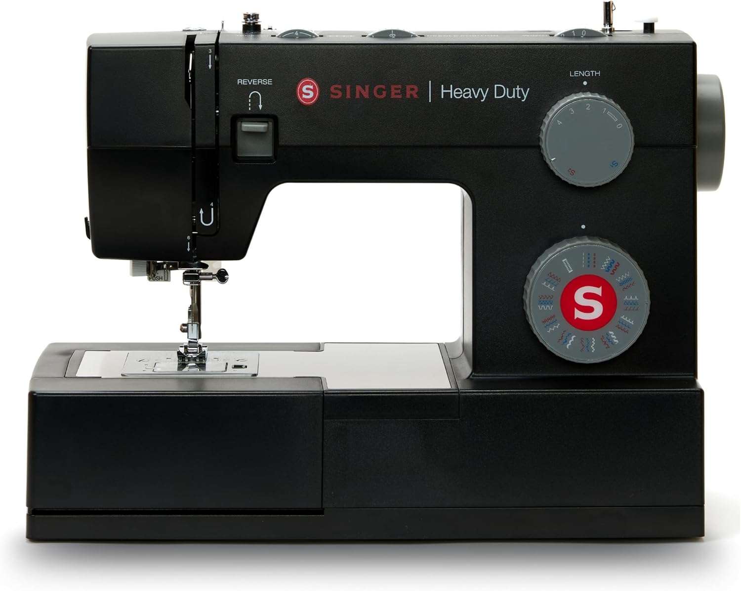 SINGER Heavy Duty 4432 High Speed Black Sewing Machine with Accessory Kit - Strong Motor with Enhanced Piercing Power, 110 Stitch Applications, Full Metal frame, 1-step Buttonhole & LED Light - 1