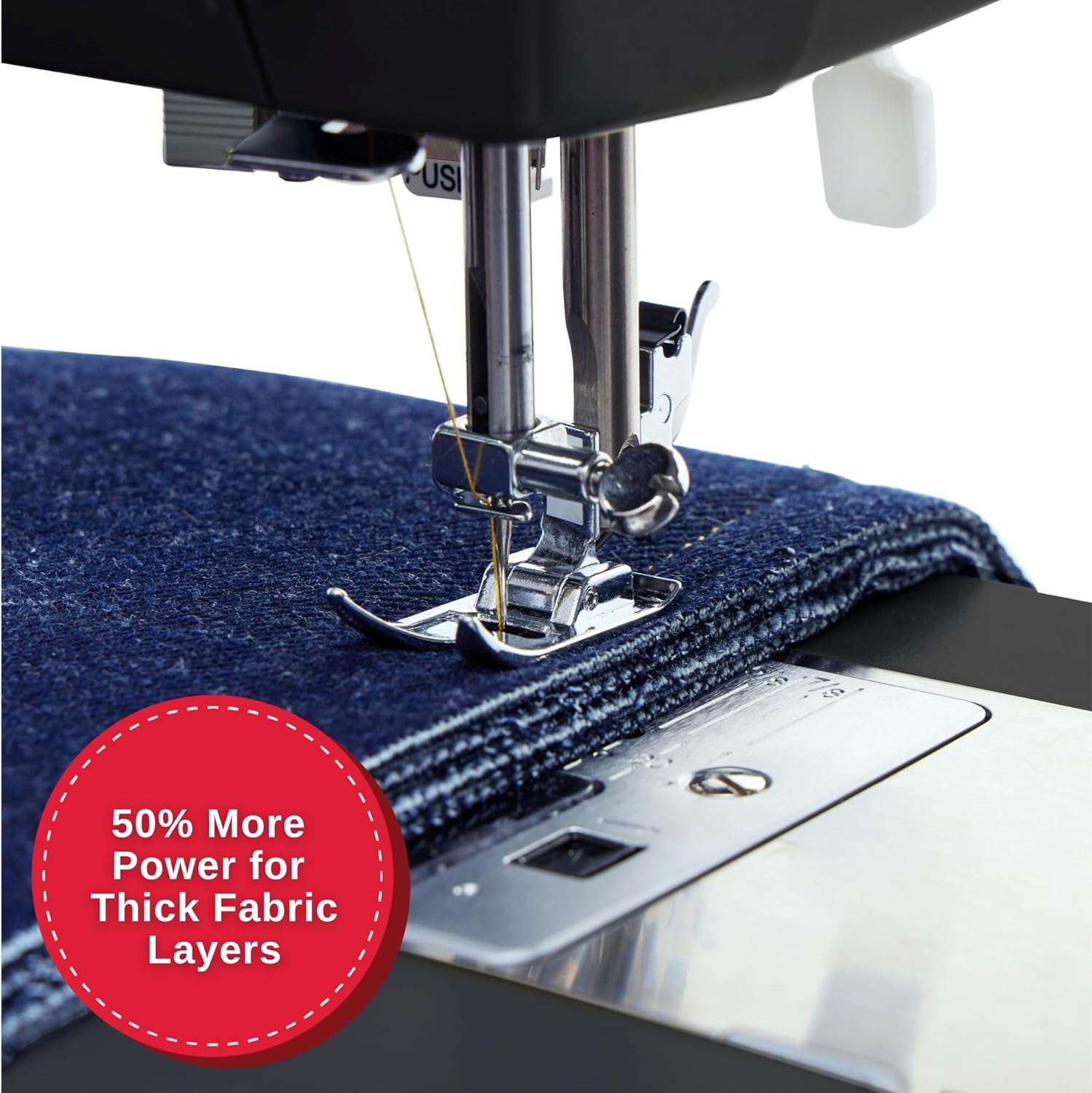 SINGER Heavy Duty 4432 High Speed Black Sewing Machine with Accessory Kit - Strong Motor with Enhanced Piercing Power, 110 Stitch Applications, Full Metal frame, 1-step Buttonhole & LED Light - 5