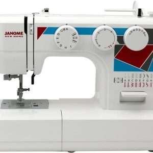 Janome MOD-19 Easy-to-Use Sewing Machine with 19 Stitches, Automatic Needle Threader and 5-Piece Feed Dogs,white - 1