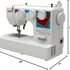 Janome MOD-19 Easy-to-Use Sewing Machine with 19 Stitches, Automatic Needle Threader and 5-Piece Feed Dogs,white - 10