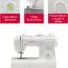 SINGER with Automatic Needle Threader 97 Stitch Applications, 1 Step Buttonhole, Adjustable Stitch Length & Width & Heavy Duty Metal Frame 3