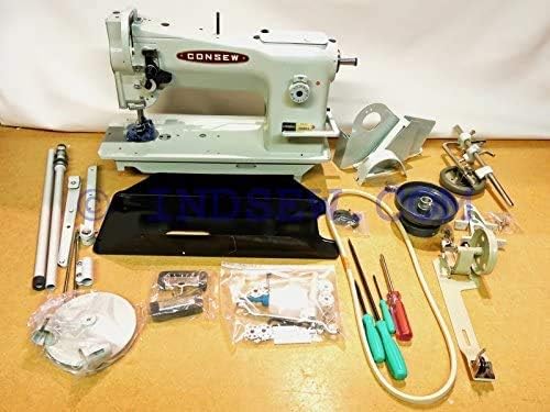 Consew 206RB-5 Walking Foot Industrial Sewing Machine with Table and Servo Motor - 2