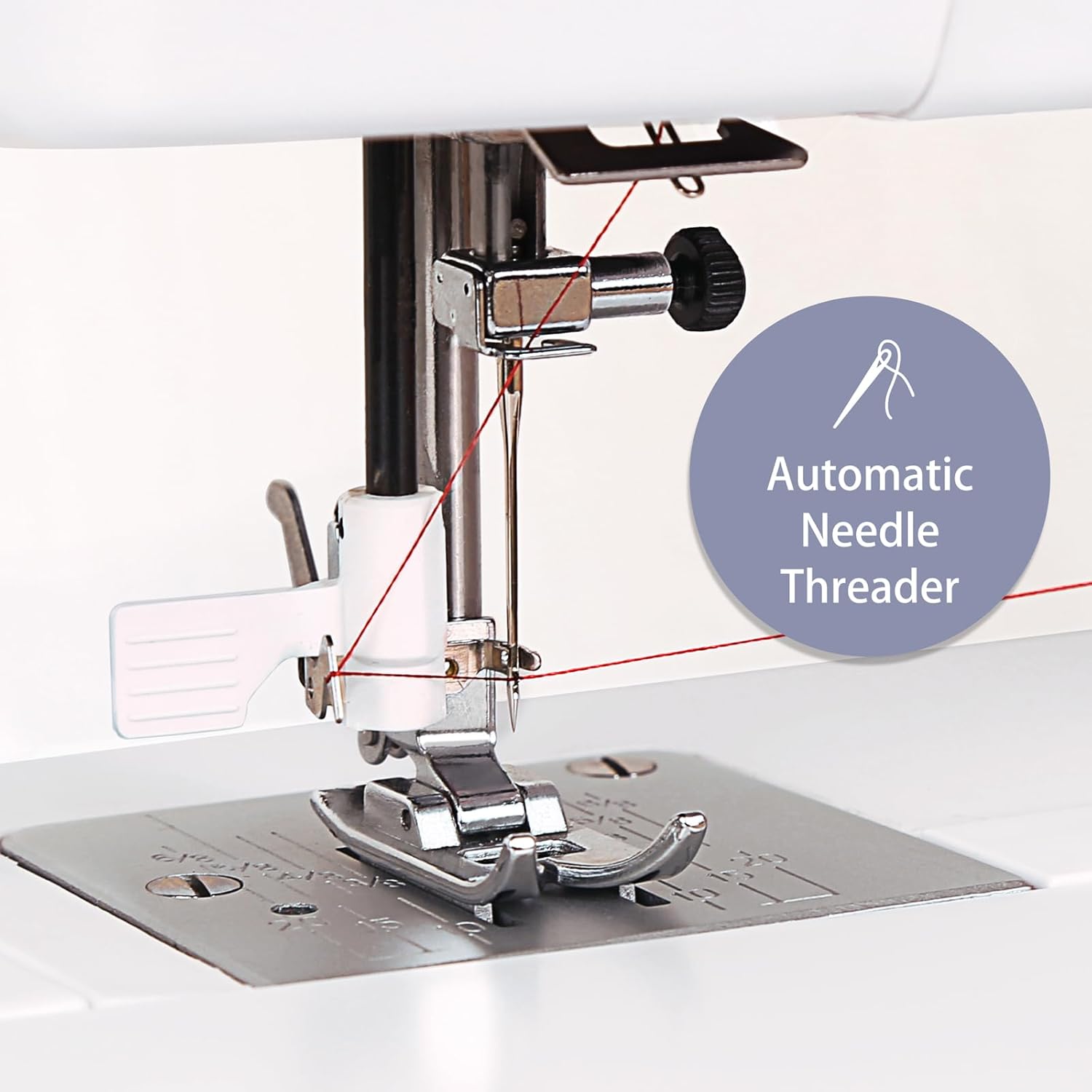 FEIYUE FYe330 Home Sewing Machine with Foot Pedal, Controllable Pedal Speed, 105 Stitch Applications, Powerful Servo Motor, Great for Beginners (White) - 3