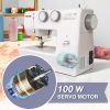 FEIYUE FYe330 Home Sewing Machine with Foot Pedal, Controllable Pedal Speed, 105 Stitch Applications, Powerful Servo Motor, Great for Beginners (White) - 4