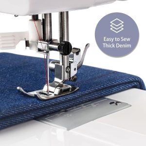 FEIYUE FYe330 Home Sewing Machine with Foot Pedal, Controllable Pedal Speed, 105 Stitch Applications, Powerful Servo Motor, Great for Beginners (White) - 5