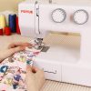 FEIYUE FYe330 Home Sewing Machine with Foot Pedal, Controllable Pedal Speed, 105 Stitch Applications, Powerful Servo Motor, Great for Beginners (White) - 6