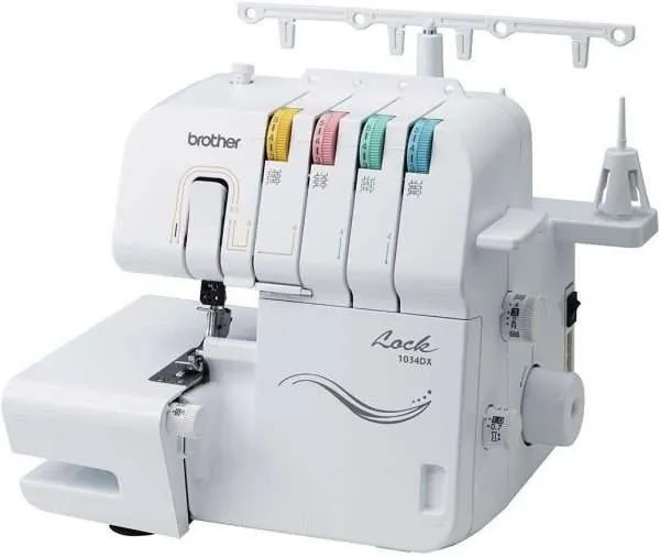 Brother Serger, 1034DX, Durable Metal frame Overlock Machine 1,300 Stitches Per Minute, Trim Trap, 3 Accessory Feet and Protective Cover Included