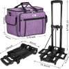 CAB55 Case, Carrying Case on Wheels, Trolley Tote Bag with Removable Bottom Wooden Board for Most Standard 4