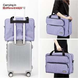 HOMEST Sewing Machine Carrying Case, Universal Tote Bag with Shoulder Strap Compatible with Singer, Brother, Janome, Purple (Patent Design) - 6