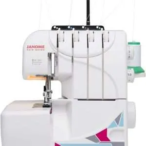 Janome MOD-8933 Serger with Lay-In Threading, 3 and 4 Thread Convertible with Differential Feed WHITE