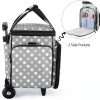 with Detachable Dolly, Rolling Tote with Removable Bottom Pad (Fits for Most Standard Machines), Gray Dots (Patented Design) 4