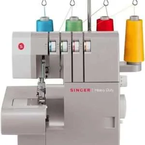 SINGER 14HD854 Professional 2 to 4 Thread Stitch Self Adjusting Serger Sewing Machine with 1,300 Stitch Per Minute Capacity and Accessories, Gray