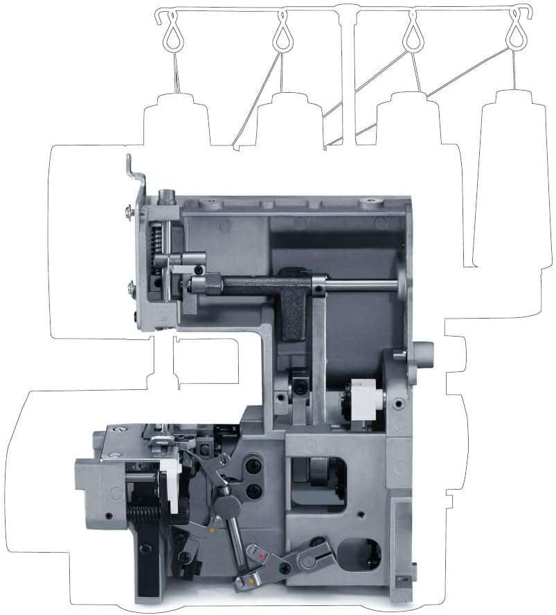 SINGER 14HD854 Professional 2 to 4 Thread Stitch Self Adjusting Serger Sewing Machine with 1,300 Stitch Per Minute Capacity and Accessories, Gray - 7