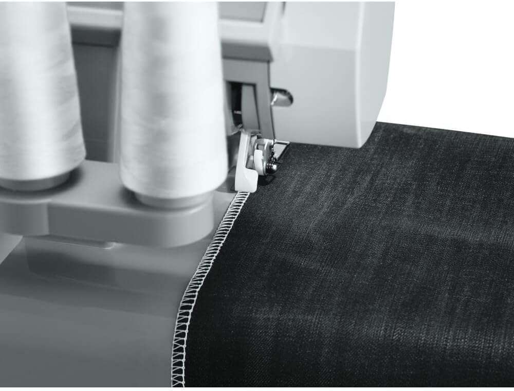 SINGER 14HD854 Professional 2 to 4 Thread Stitch Self Adjusting Serger Sewing Machine with 1,300 Stitch Per Minute Capacity and Accessories, Gray - 8
