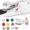 Handheld Sewing Machine, Quick Sewing Portable Sewing Machine Suitable for Home, White - 1