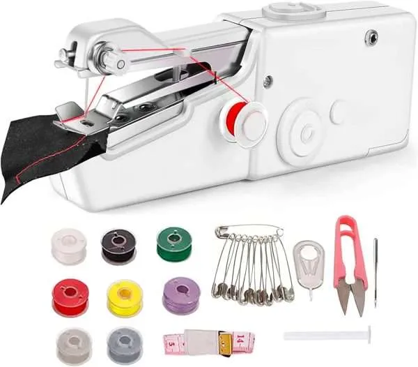 Handheld Sewing Machine, Quick Sewing Portable Sewing Machine Suitable for Home, White