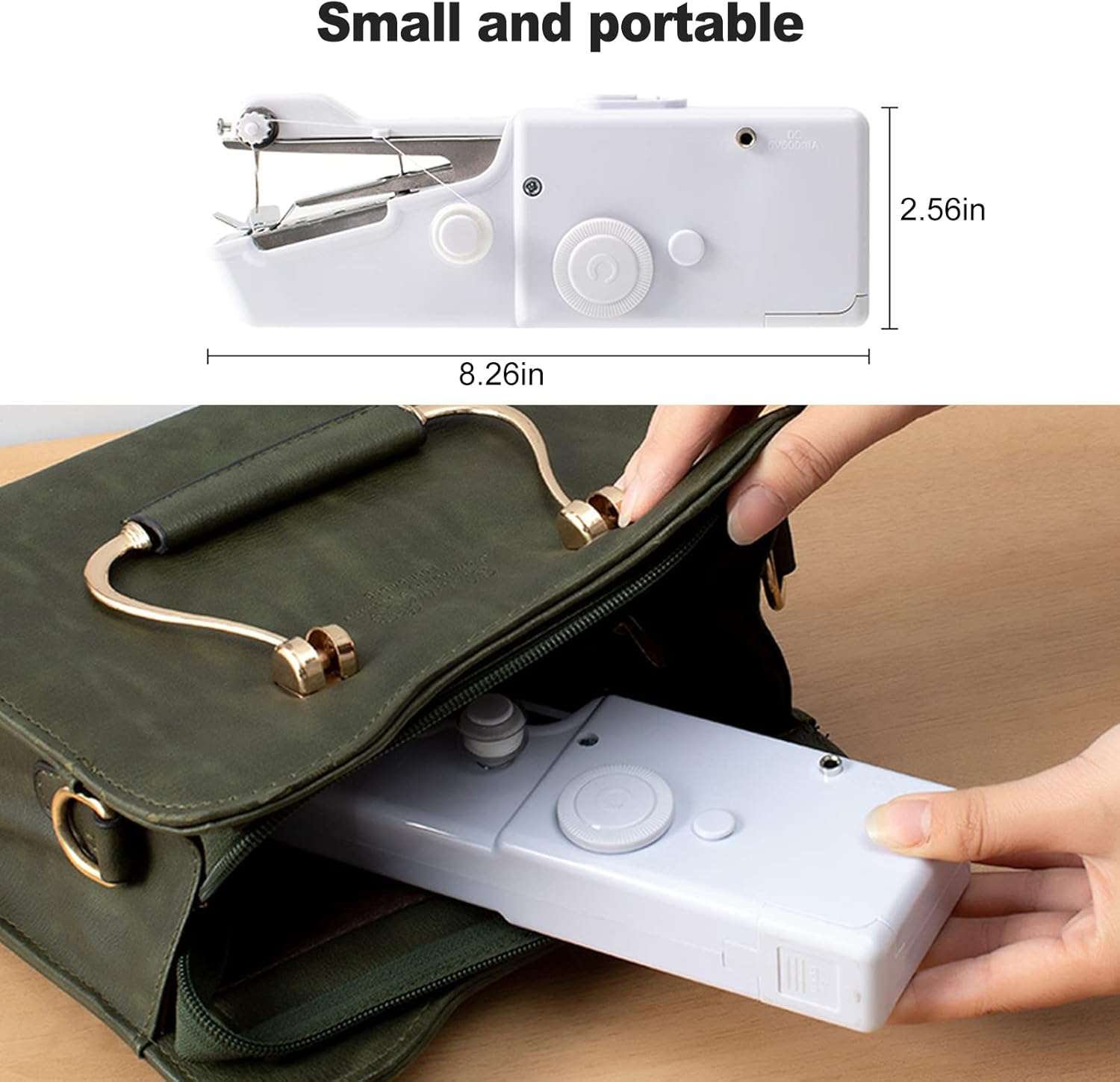 Handheld Sewing Machine, Quick Sewing Portable Sewing Machine Suitable for Home, White - 7