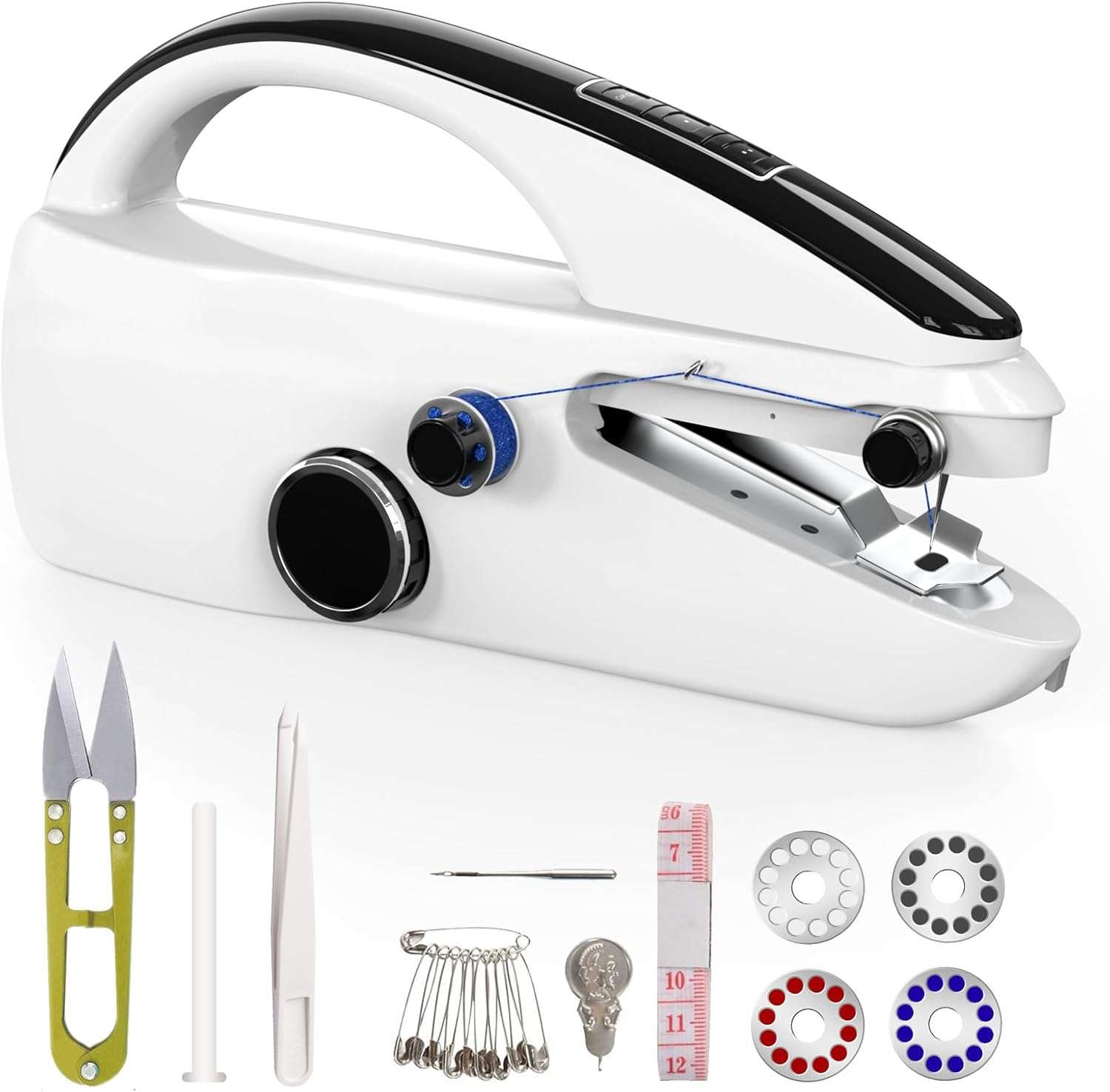 Handheld sewing machine, portable, mini sewing machine, easy to use, fast sewing speed, suitable for sewing clothes, fabric, DIY Home machine for beginners - 1