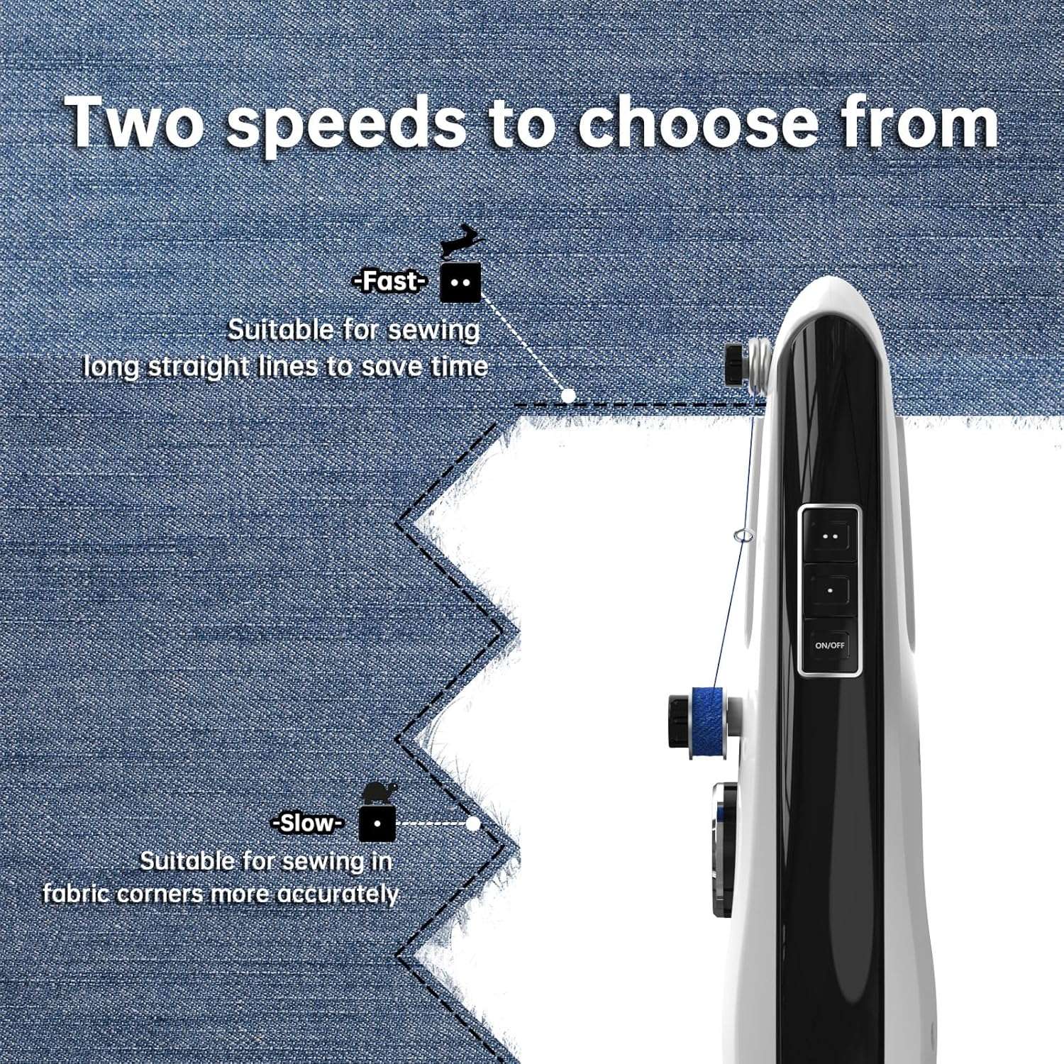Handheld sewing machine, portable, mini sewing machine, easy to use, fast sewing speed, suitable for sewing clothes, fabric, DIY Home machine for beginners - 5