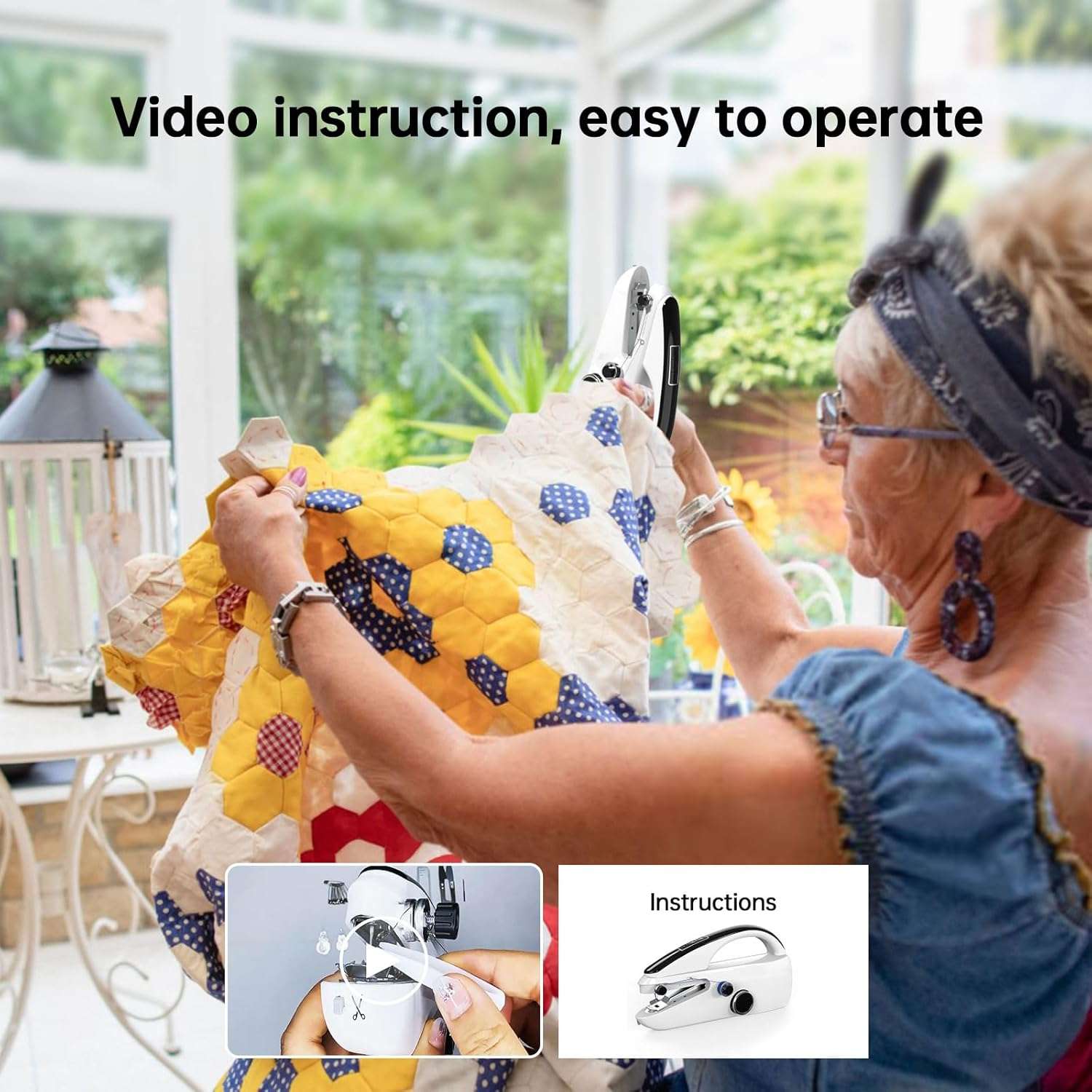 Handheld sewing machine, portable, mini sewing machine, easy to use, fast sewing speed, suitable for sewing clothes, fabric, DIY Home machine for beginners - 6