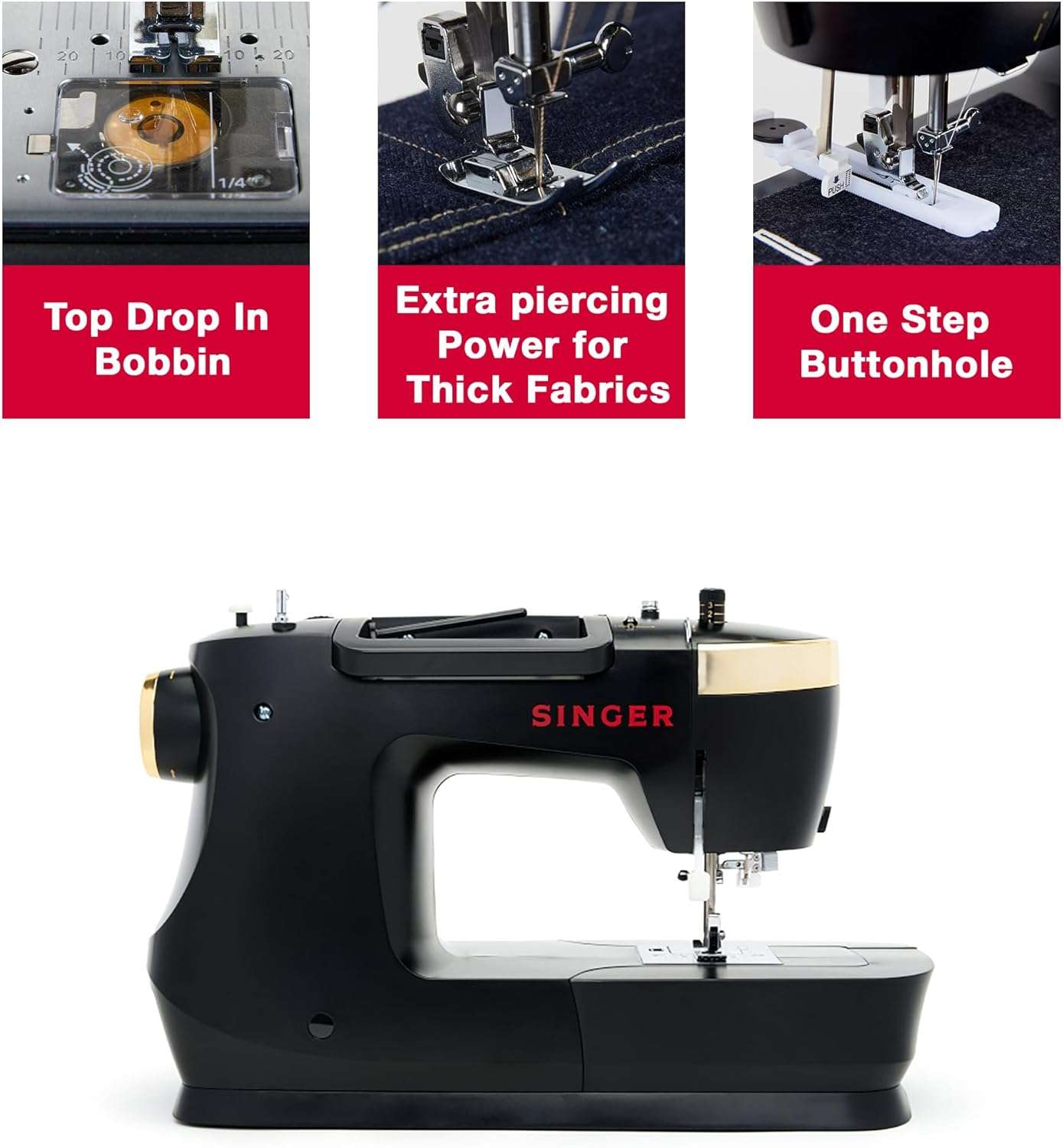 SINGER Heavy Duty 500 Classic Sewing Machine with Accessory Kit - Strong Motor with Enhanced Piercing Power, 23 Built-In Stitches, Full Metal frame - 4
