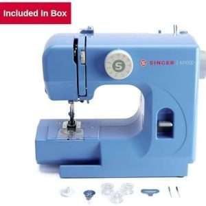 SINGER M1000 Lightweight & Portable Sewing Machine With 32 Stitch Applications, LED Light & Top drop-in bobbin for Hems - Great for Mending - Blue - 2