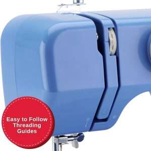 SINGER M1000 Lightweight & Portable Sewing Machine With 32 Stitch Applications, LED Light & Top drop-in bobbin for Hems - Great for Mending - Blue - 5