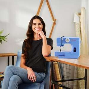 SINGER M1000 Lightweight & Portable Sewing Machine With 32 Stitch Applications, LED Light & Top drop-in bobbin for Hems - Great for Mending - Blue - 6