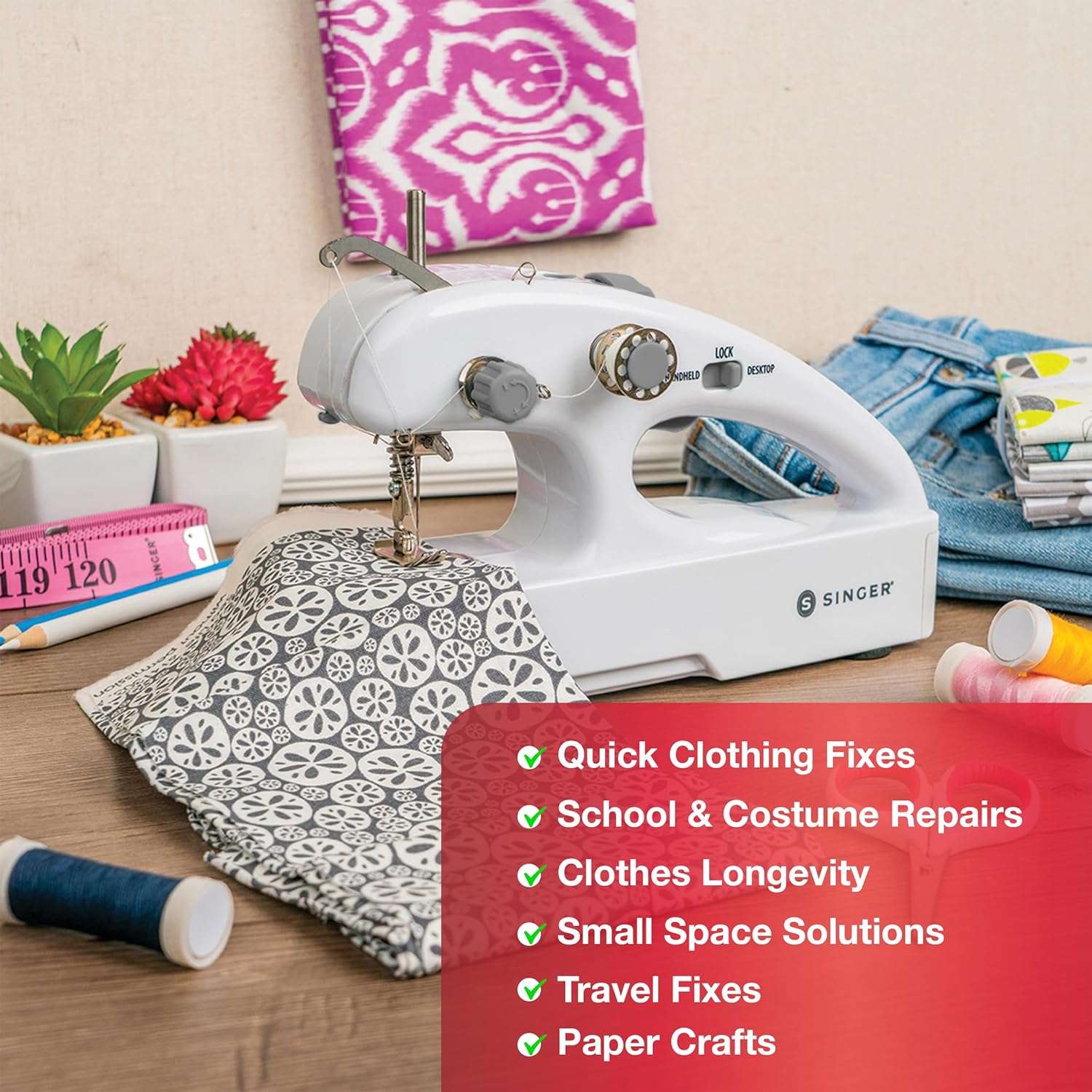 SINGER Stitch Quick + Portable Cordless Mending Machine Bundles (Two Thread Stitch Quick + & Bundle) - 2