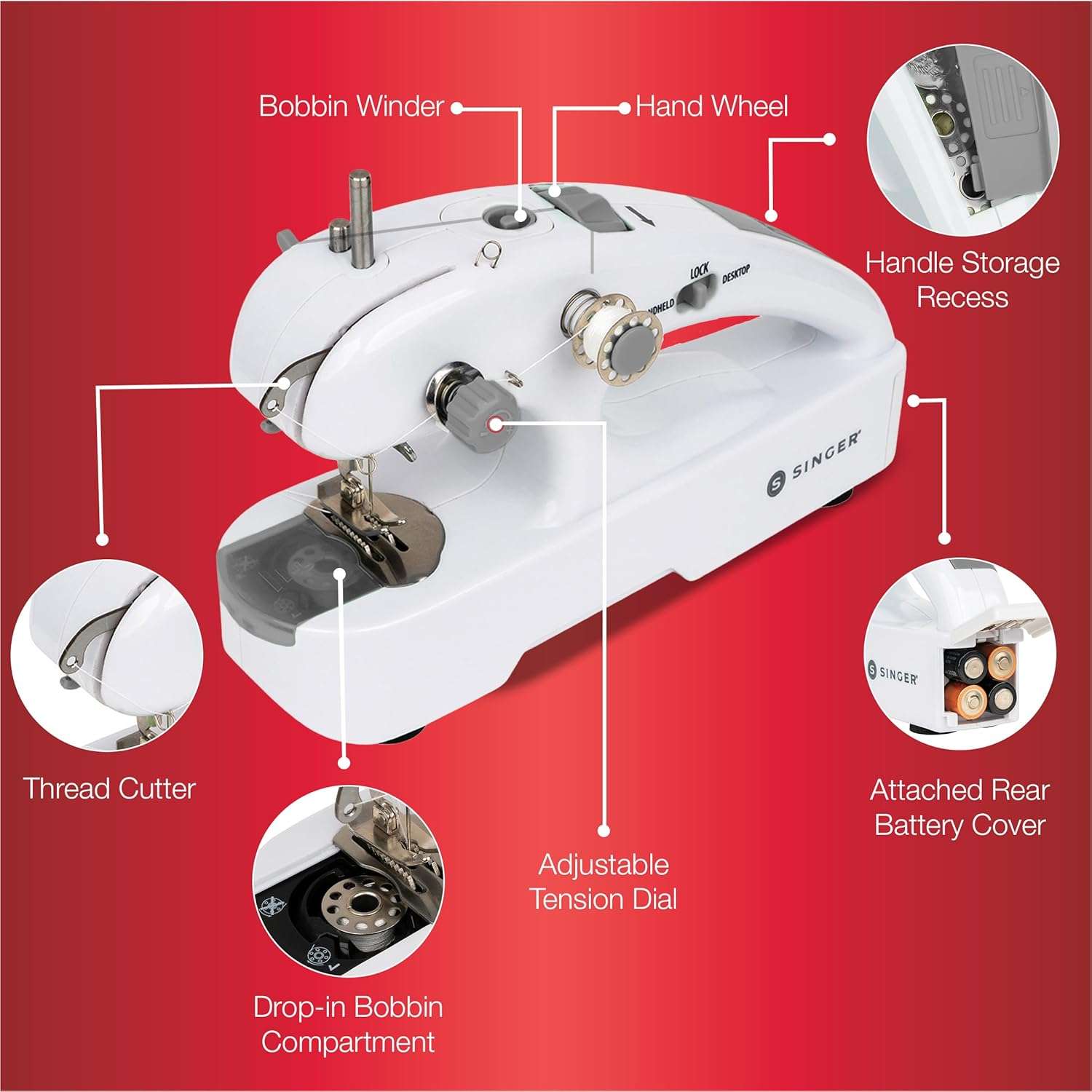 SINGER Stitch Quick + Portable Cordless Mending Machine Bundles (Two Thread Stitch Quick + & Bundle) - 5