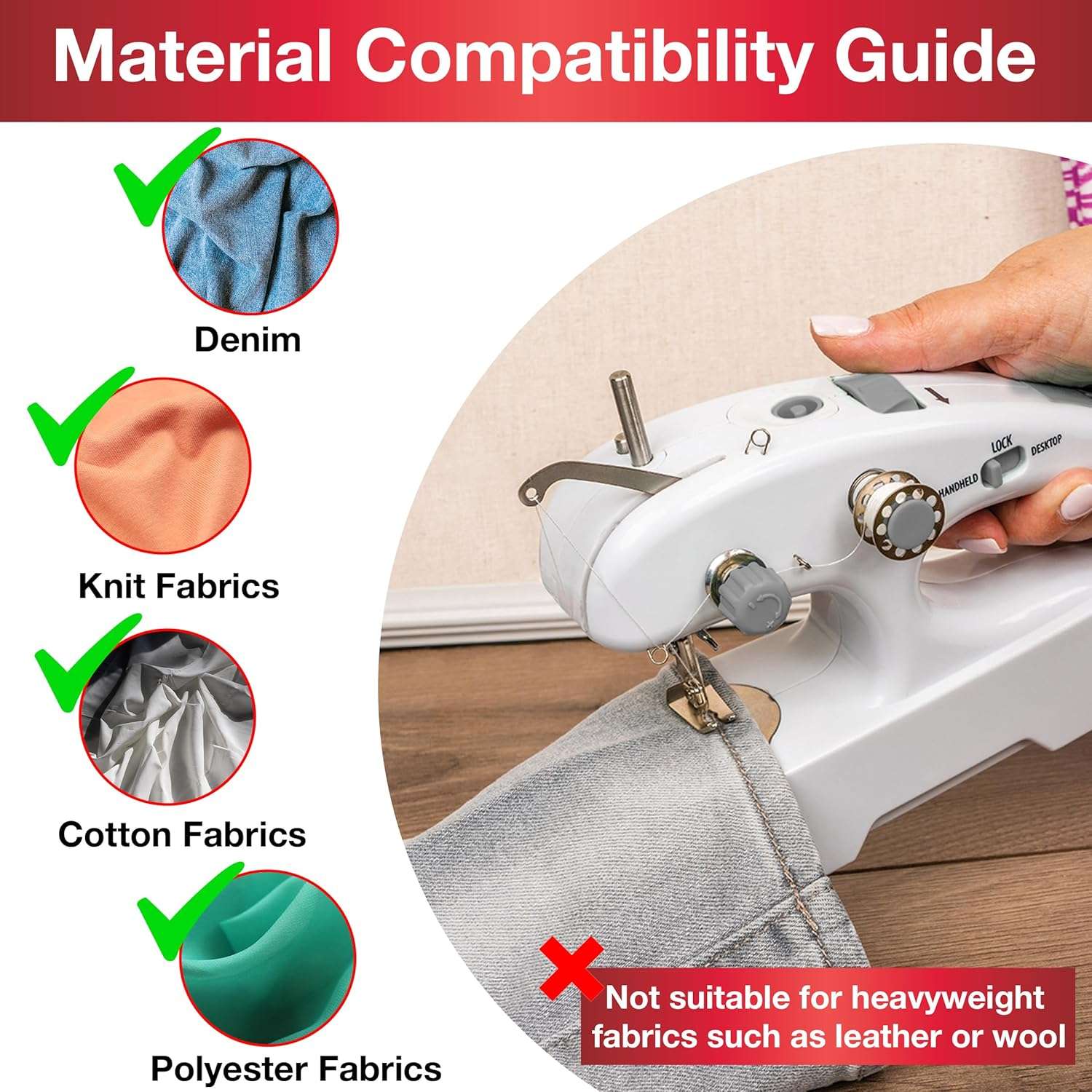 SINGER Stitch Quick + Portable Cordless Mending Machine Bundles (Two Thread Stitch Quick + & Bundle) - 7
