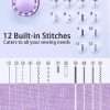 for , with 12 Built in Stitches,2 Speed,2 Power Supply Method,20 Pcs Fabric and 32 Pcs Threads Kit 2