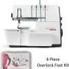 Bernette B64 Airlock Air Threading Serger with Free 6 Pcs Overlock Foot kit, White - 2
