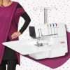 Bernette B64 Airlock Air Threading Serger with Free 6 Pcs Overlock Foot kit, White - 3