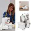 Heavy Duty Serger Overlock Machine - 2-3-4 Thread, 1200 SPM, Built-in Rolled Hem, Adjustable Differential Feed, LED Light, Durable Metal Frame for Professional Sewing & Overlocking - 5