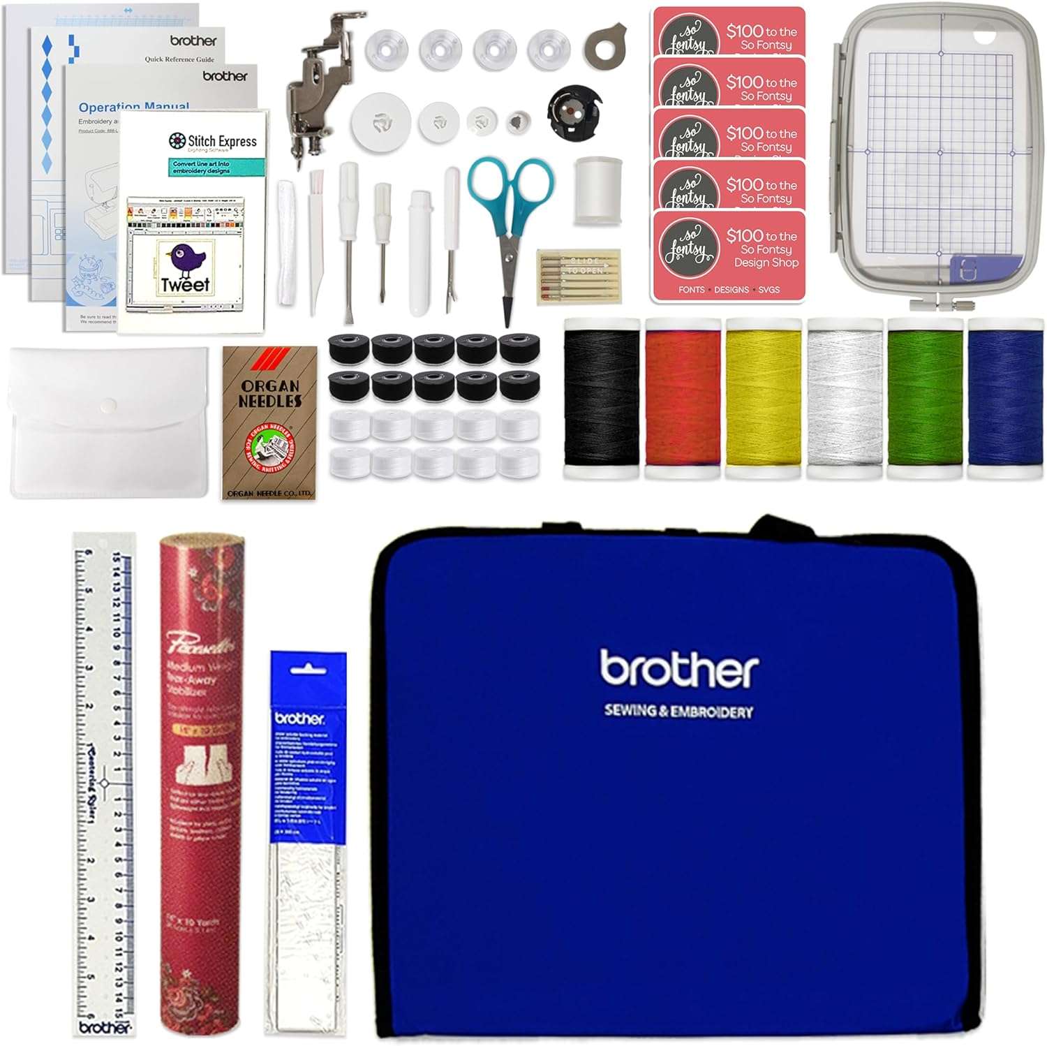 Brother PE900 5 x 7 Embroidery Machine w-Embroidery & Digitizing Software Bundle - 3