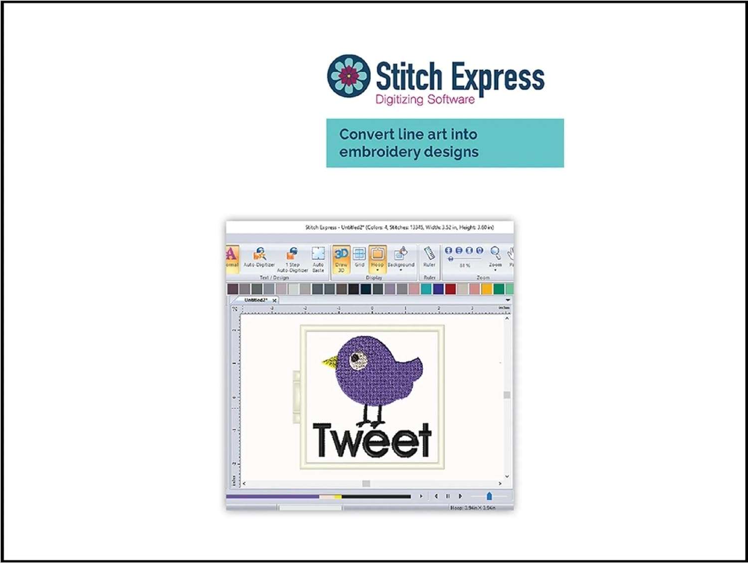 Brother PE900 5 x 7 Embroidery Machine w-Embroidery & Digitizing Software Bundle - 4