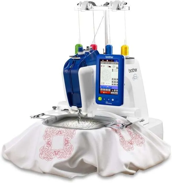 Brother Persona PRS100 Single Needle Embroidery Machine with 4-Spool Thread Stand and Free Arm Embroidery
