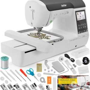 Brother SE2000 Sewing and Embroidery Machine, 5 x 7 Field Size, 241, Sewing Stitches, Cuts Jump Stitches, Wireless, WLAN, Includes Mr. Vac & Mrs. Sew - Embroidery Magic- Quick Start Video - 1