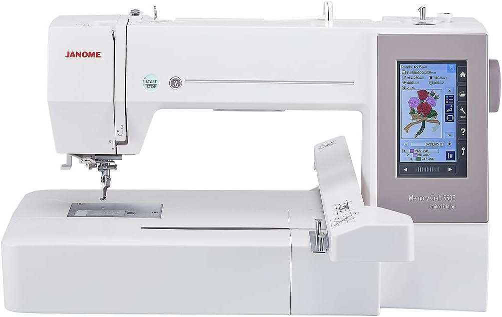 Janome Memory Craft 550E Limited Edition 14x7.9 Embroidery Machine - 1