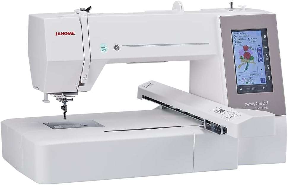 Janome Memory Craft 550E Limited Edition 14x7.9 Embroidery Machine - 2
