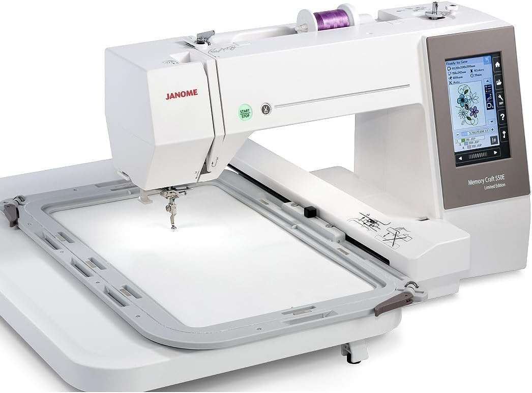 Janome Memory Craft 550E Limited Edition 14x7.9 Embroidery Machine - 3