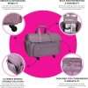 Everything Mary Bag Case Durable, Spacious Storage with 4 Wheels, Multiple Pockets for & Craft Supplies 2