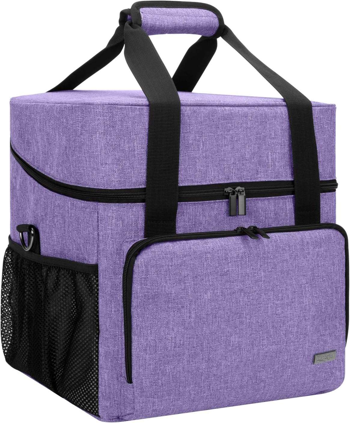 LUXJA Serger Case for Most Standard Overlock Machines, Serger Bag with Accessories Storage Pockets (Patented Design), Purple - 7