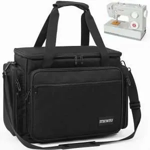 Sewing Machine Carrying Case with Multiple Storage Pockets for Accessories, Universal Tote Storage Bag