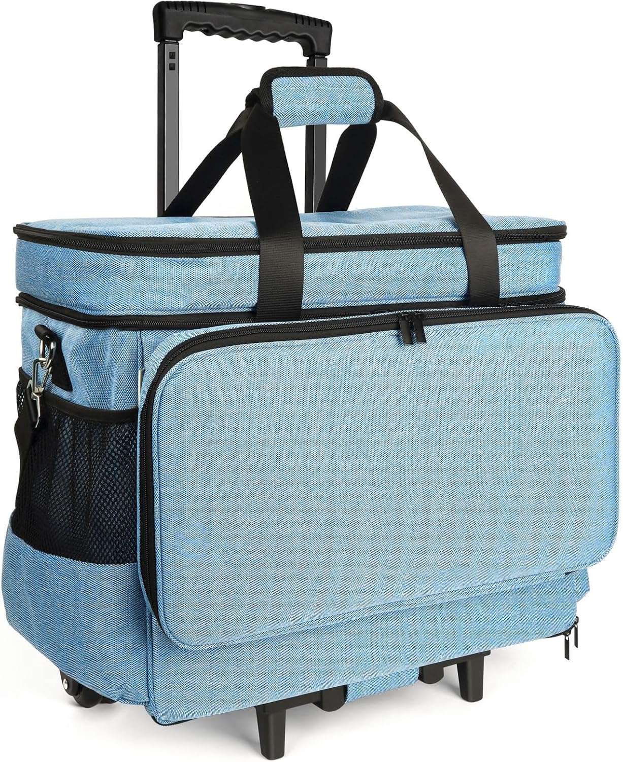 Sewing Machine Case with Wheels, Rolling Sewing Machine Tote for Carrying, Fits for Most Machines - 1