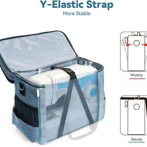 Sewing Machine Case with Wheels, Rolling Sewing Machine Tote for Carrying, Fits for Most Machines - 2
