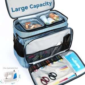 Sewing Machine Case with Wheels, Rolling Sewing Machine Tote for Carrying, Fits for Most Machines - 4